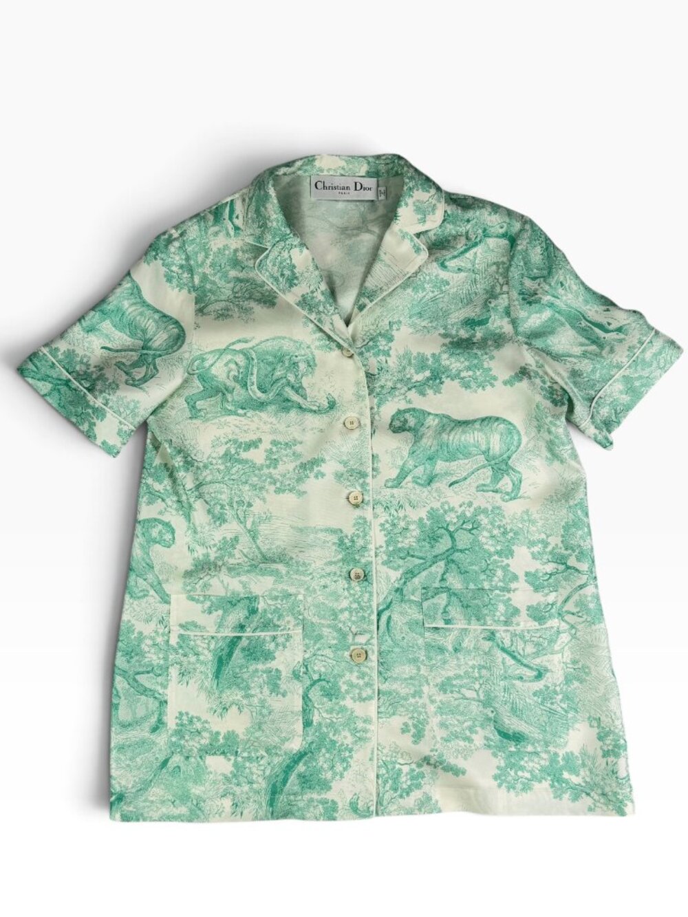 CHRISTIAN DIOR Dioriviera Toile de Jouy Animal Print Valley Green Shirt-Sleeve 4